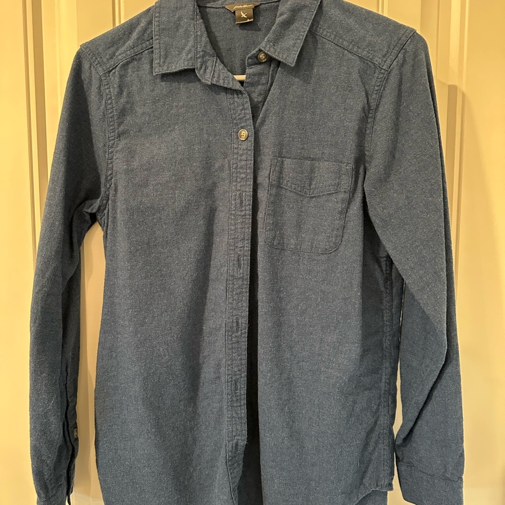 Eddie Bauer Blue Casual Button Down Shirt